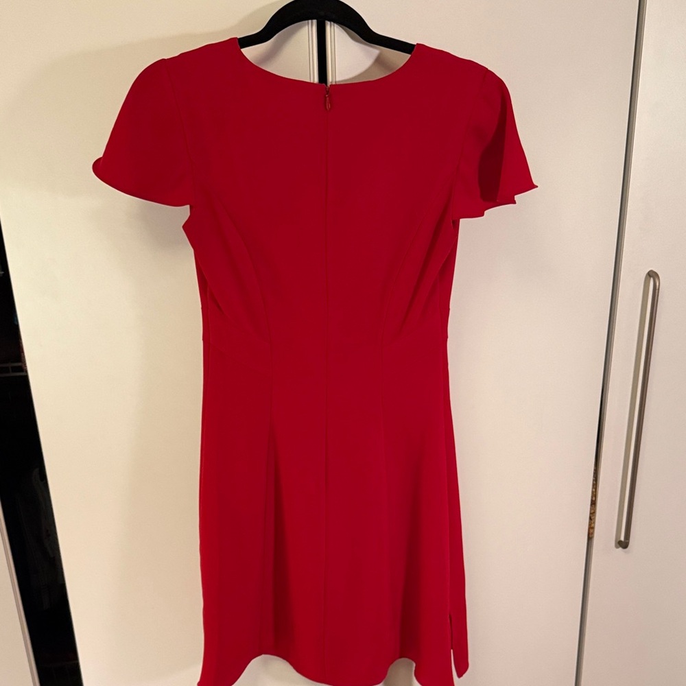 Amanda Uprichard Red V-Neck Cocktail Dress - Picture 4 of 4